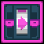 A small, neon pink slot block