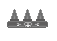 A triplet spike trap with its spikes up