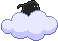 Cloud dark creatures - dark creatures atop clouds. They attack by ramming into their foes.