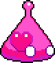 A pink blob jumping