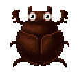 A dung beetle