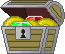 An opened treasure chest