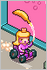 The princess throwing a banana in the Nitrome 2.0. skin