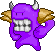 A purple colour changing demon