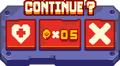 The Continue screen on browser