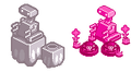 The robot on Nitrome.com 1.0 (left) and in the Classic skin (right)