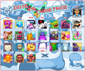 The Christmas 2013 calendar with opened avatars