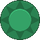 A dark green ball with a smaller light green centre. Eight small dark green triangles surround the inner circle.