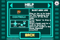 The help screen for Blast-Man Joe