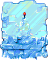 A frozen UFO, seen in level 14.