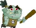 An ogre attacking the player