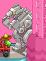 The mecha saur in the Nitrome 2.0 skin