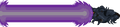 The purple beam of the armoured knight