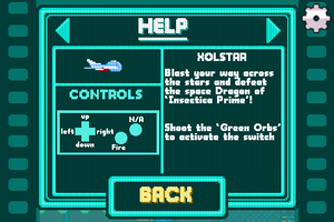 The help screen for Xolstar 3