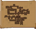 The complete map below, with the secret area entrances being only two red pixels.