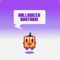 Twelfth appearance - a Friday update picture with Cuboy dressed as a Halloween pumpkin