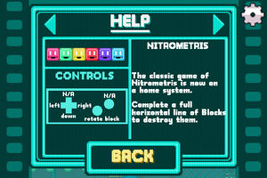 The help screen for Nitrometris