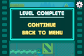 The level complete screen