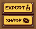 The export and share controls