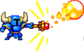 Shovel Knight using the Fire rod