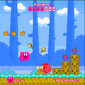 NES Cuboy from the side in Nitrome's take on Rainbow Island