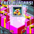 The Free Avatars advertisement for Gunbrick mobile