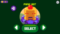 A panic bot on the selection screen