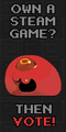 The Flightless ad that includes a red slime